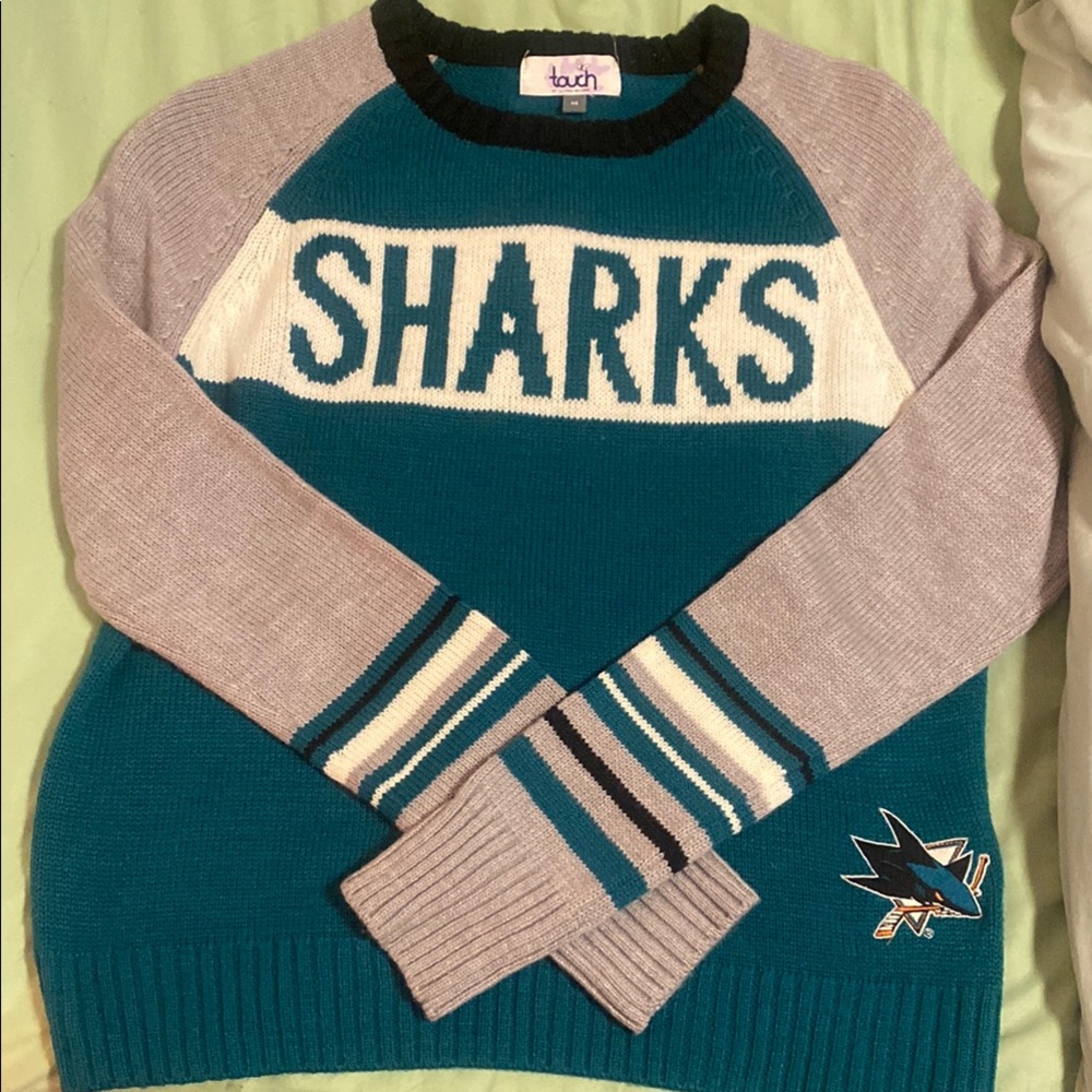 Teal and Gray San Jose Sharks Sweater